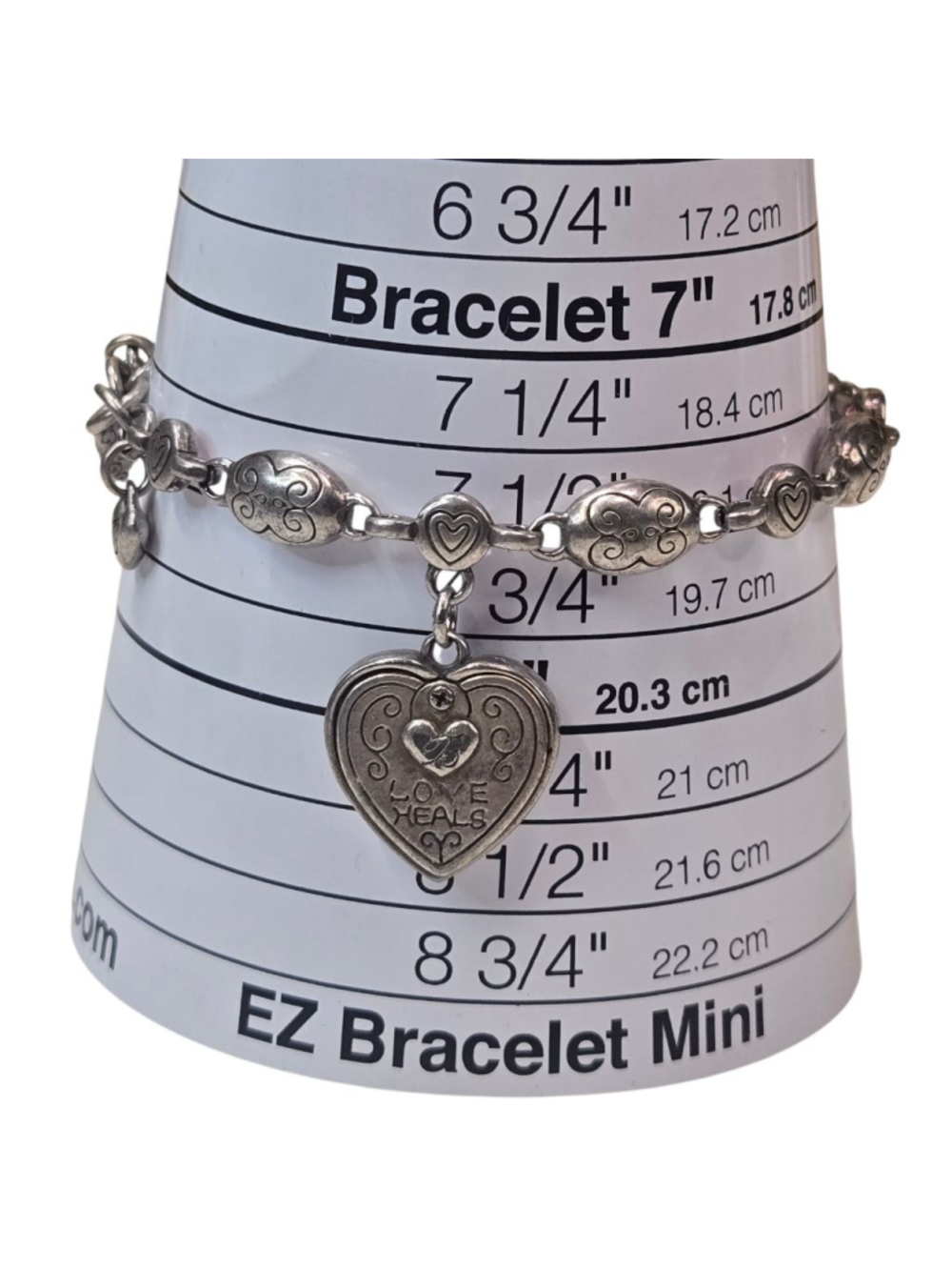 Brighton Silver Tone Love Heals Trust Your Journey Bracelet Breast Cancer Pink